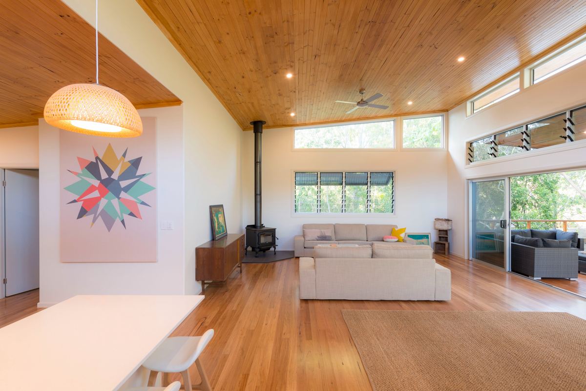 Light-filled open-plan living room